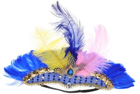 VALICLUD Halloween-Kopfschmuck Haarreif Für Karneval Mardi-Gras-Stirnband Flapper-Girl-Accessoires Blumenhaarband Für Party Jahre