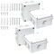 Xpieoyrm 4 piezas Caja de Derivación Estanca Exterior Electricas, caja de derivación impermeable IP65, Caja rectangular de derivación de pared cuadrada, para Eléctricos, Comunicaciones, 100x100x70 mm