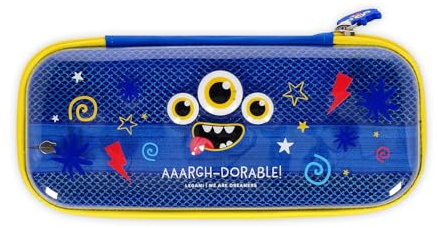 LEGAMI - Trousse Wonderwow, Thème Monster, 2 Compartiments et Porte-Stylo intérieur, Compartiment intérieur avec Tissu en Maille, Fermeture à Glissière, 23 x 11 x 5 cm