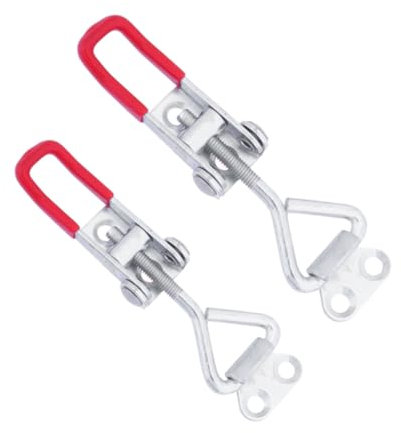 OSALADI 2pièces Loquet à Bascule Acier Avec Pince Réglable Pour Porte Armoire Boîte Boîtier Outil Manuel