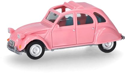 Herpa Modèle réduit Citroën 2CV décapotable, Rose Clair, Miniature à l'échelle 1:87, pièce de Collection, Made in Germany, modèle en Plastique