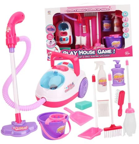 GARIOUANS 1 Set Vacuum Cleaner Colorful Cleaning Tools for Pretend Play Safe Odorless Materials Fun Educational Play House for No Battery Required