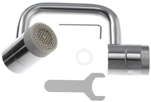 Toddmomy Attacco Rubinetto Girevole Aeratore Estensore per Lavelli Cucina e Bagno Flusso Schiumoso Antispruzzo Rotazione Multiangolo per Lavaggio Viso e Bocca