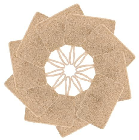 ERINGOGO 6pcs Natural Loofah Sponge Scrubbers for Kitchen Dishwashing Thick Organic Loofah Pads with Strong Cleaning Power and Water Absorption Multipurpose Scrub Sponges for Pots and Pans