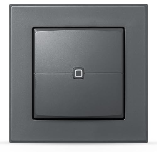 Homematic IP Wandtaster – 2-fach | Smart Home, Wandschalter, zwei Tasten, universell einsetzbar, schaltet Aktoren und Thermostate, kabellos, 161869A0