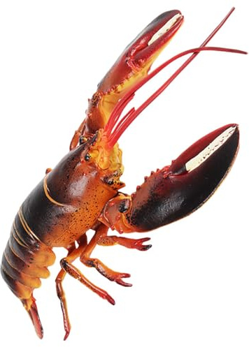 Mikikit Figurine de Homard Réaliste 33 Cm en Plastique Robuste, Modèle Animal Simulé, Éducatif pour Garçon et Filles, Décoration Jardin et Balcon, Figurines D’Animaux Marins Légères