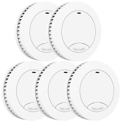 Aroha Safety Pro MiniBrandvarnare med 10 års Batteri - Rökdetektor, Brandlarm - 5 stycken