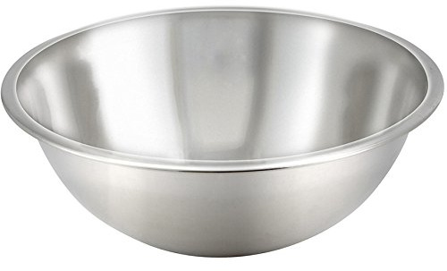 Tiger Chef Mixing Bowls Standard Weight Stainless Steel, Mirror Finish, 5 Quart, 1 Pack