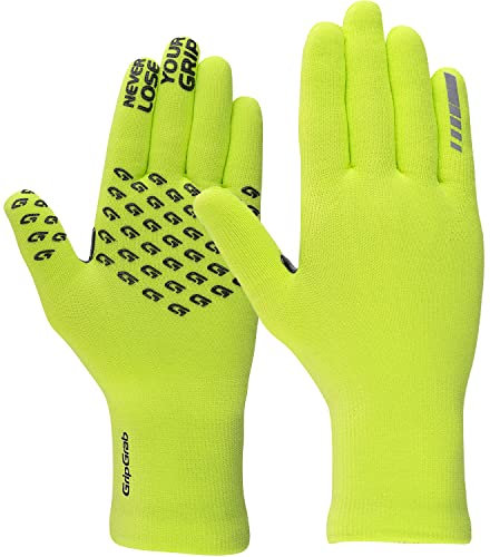 GripGrab Fahrradhandschuhe Wasserdicht Thermo Handschuhe Fahrrad Radhandschuhe Gestrickt Regenschutz Radsporthandschuhe