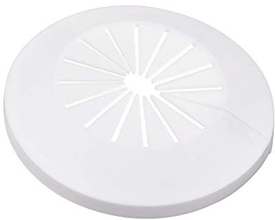 sourcing map Pipe Cover Decoration, 15mm-40mm PP Plastic Escutcheon Water Pipe Drain Line Cover White 12pcs