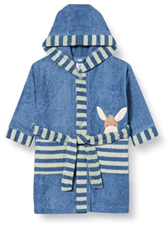 Sterntaler Unisex Kinder Bademantel Emmilius Eddy Mittelblau (1er Pack)