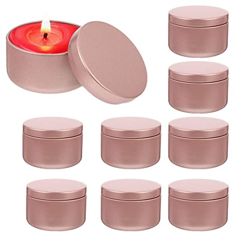 Imirootree 30er Pack 50ml Rosegold Aluminium Kerzendosen Dosen Metall Runde Gläser DIY Kerzenherstellung Behälter Küche Gewürz Süßigkeiten Tee Geschenkaufbewahrung, Roségold