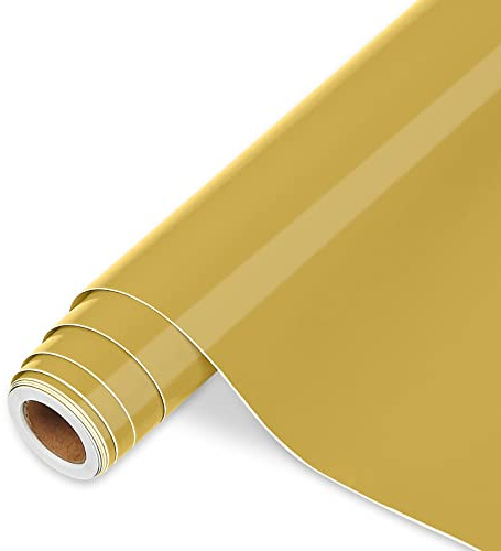 30,5cm x 366 cm Glänzend Gold Plotterfolie selbstklebend Vinyl, Gold Plotterfolie Vinyl für Silhouette Cameo, die meisten Schneidemaschine