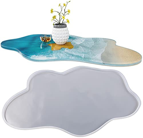 24″ Silicone Table Resin Epoxy Mold Charcuterie Board Tray Casting Mould | Large River Table, Coffee Table, Modern Desk Night Stand, DIY Cutting Board Making Mould, Home Art Decoration Agate