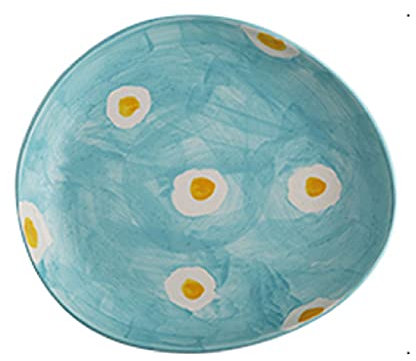 Plato de cerámica para postres y Frutas, Plato para Sushi, Plato para Sashimi, Plato Irregular, Plato para el hogar (30cm x 26,5 cm x 4cm)