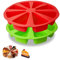 Nenkarn 2Pcs Silicone Baking Moulds, 8 Cavities Triangle Pizza Slice Quiche Mould, Silicone Cake Moulds for Baking Chocolate Brownies Muffins Scone Cornbread Soap
