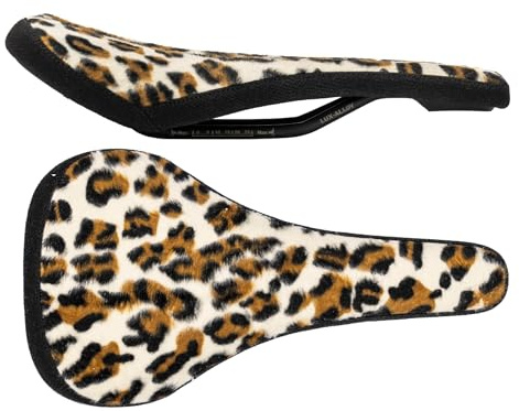 SDG Bel Air 3.0 Traditional Lux-Alloy Animal Saddle – Leopard Print, 260 x 140 mm – Trail, Enduro & All-Mountain MTB Seat with EVA Foam & Nylon Glass Base