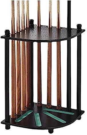 ANIIC Pool-Queue-Halter 8-Loch-Pool-Queue-Halter, Holz-Pool-Stick-Halter, Eckboden-Billard-Pool-Queue-Halter Billard Queue Halterung