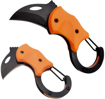 XUDIY Small Pocket Knife for Men, Cool Folding Knife Box Cutter with 1.34inch Sharp Blade, Non-Locking Mini EDC Knives for Everyday Carry, Great Gadgets for Men & Woman(Orange)