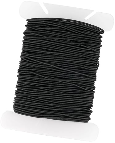 20 m Gummiband für Armbänder,1 mm Hutgummi,Gummikordel,Schwarz | Gummischnur, Perlenschnur, Elastische Faden für DIY Handwerk Schmuckherstellung Halsketten