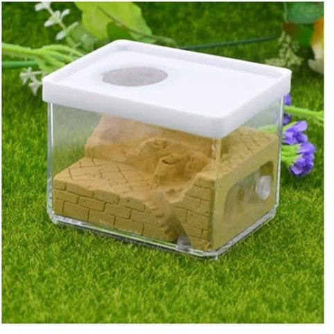 REEKOS Ameisenhaus Ameisenfarm Ameisenburg Gips Ant Farm Square Nest Haustier Anthill Insektenkasten Ant Nest Workshop Verwendet Für Ant Wissenschaft Bildung Ameisennest Ameisen Zucht Box(Yellow)