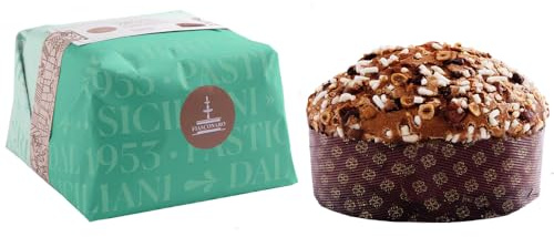 Panettone Artigianale Albicocca e Cioccolato di Modica Igp | Ricoperto di Glassa | Incartato a Mano | 1Kg | Dolce Natale | Sicilia