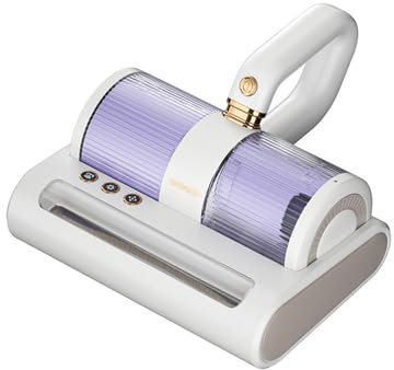 Aspirador de mano con cable de alta frecuencia y 550 W para eliminar ácaros, para cama, sofá y alfombras,Purple