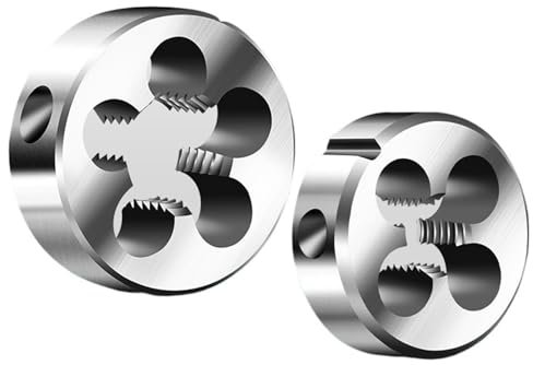 Metric Runde Schneideisen Maschinen, metrisches M5*0.8mm-Gewinde (rechte Hand), Gewindeschneideisen aus legiertem Werkzeugstahl(3pc)