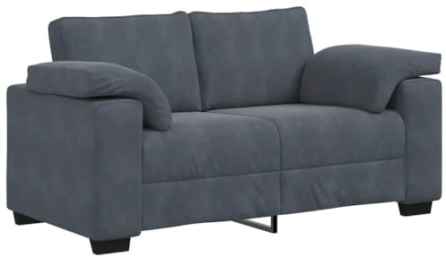 vidaXL Zweisitzer-Sofa Dunkelgrau 160x77x82 cm Samt