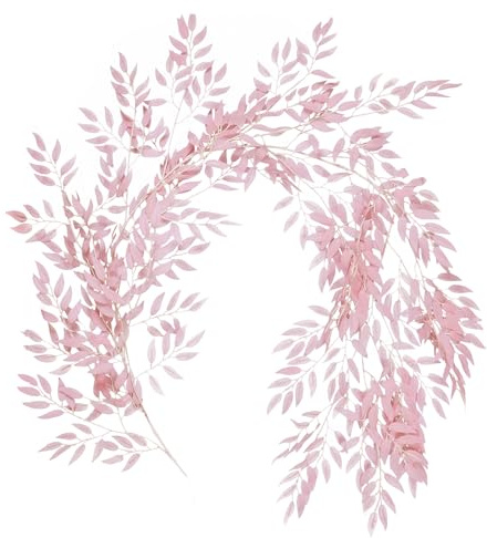 RECUTMS Ghirlanda di foglie di salice artificiale da appendere, 1,5 m, in finta seta, ghirlanda di edera rampicante in finto rattan, per casa, matrimonio, compleanno, feste, decorazioni per interni ed