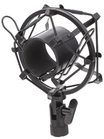 Supvox Universelle Mikrofonhalterung mit Anti Vibrations Design aus Metall Höhenverstellbar und Flexibel Neigbar für Podcasting und Online Meetings