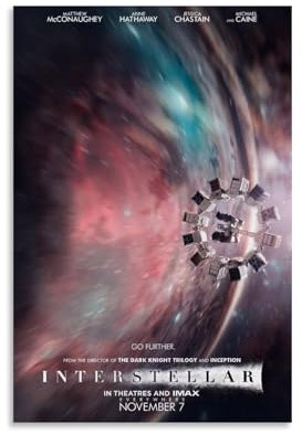 Interstellar - Poster cinematografico, stampa artistica da parete, decorazione moderna, 30 x 45 cm
