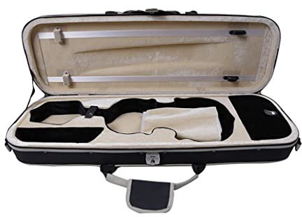 MQPALZKD 4/4 Violin Case Hygrometer Black Canvas Violin Case Professional Violin Accessories