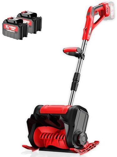 Pala de nieve profesional inalámbrica, soplador de nieve eléctrico, ancho de despeje de 30 x 18 cm, alcance de lanzamiento de 8 m, capacidad de 136 kg/min para entradas de vehículos y aceras
