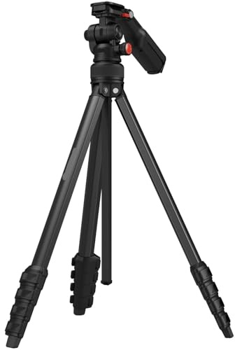 Compatible avec Les Smartphones, Les caméras d'action, Les Reflex numériques et Les appareils Photo Hybrides, trépied vidéo 2 en 1 avec poignée Convertible