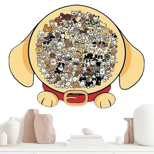 Puzzles d'animaux, Jouet Assorti encadré pour Chien | Puzzle Animal coloré en Bois, pour Adultes, Jeunes, Amis âgés, décoration de Table préscolaire, pour la Maison, la Maternelle