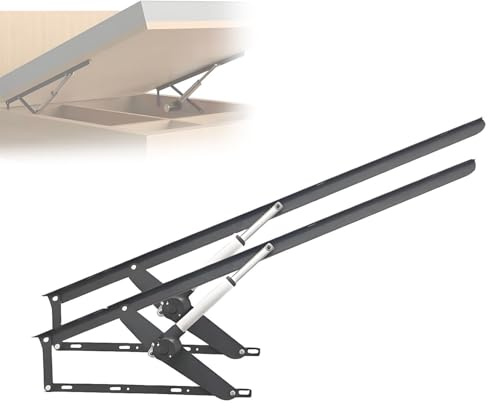 AiODiO Meccanismo di Sollevamento Elettrico per Letto, meccanismo di Sollevamento Elettrico per Letto Smart Home, con Telecomando, capacità di carico di 600 kg, Risparmio di Spazio Black-0.8m