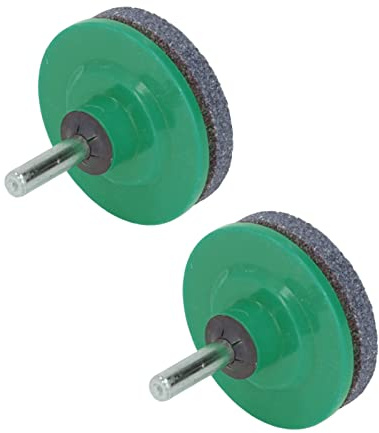 SIXRUN Affûteur de Lame de Tondeuse à Gazon, Outil Efficace de Lame de Forage ABS en Acier Inoxydable pour Cour de Jardin, Résistant à l'usure, adapté la Plupart des Tondeuses Gazon, 2 Pièces (Green)
