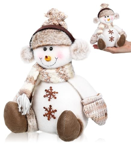 LOLIPPYY Weihnachtsschmuck Schneemann Plüschpuppe Kurzbeinig Wohnzimmerdekoration Sofafigur Weihnachten Festliche Heimdekoration