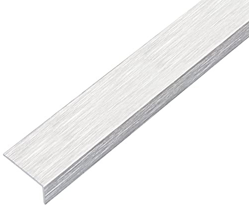 Alberts 489144 Winkelprofil | selbstklebend | Aluminium, edelstahldesign, hell | 1000 x 30 x 15 mm