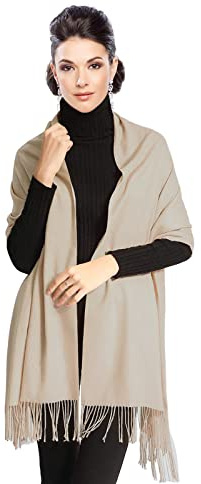 Moschen-Bayern Pashmina Stola Damen für Abendkleid Kaschmirstola Kaschmir Schal Umhang Paschmina Schwarz Rot Creme Rosa Pink Blau Grün Beige Ivory Elfenbein Weiß