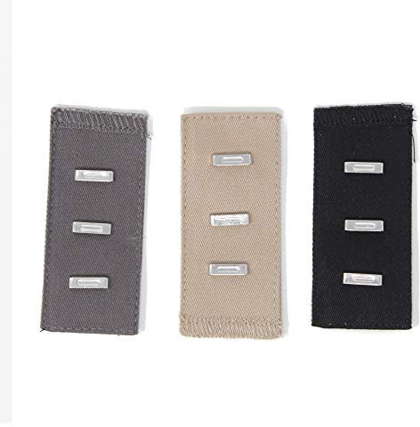 Gründl 3 Stück Bunderweiterung mit Haken für Hosen&Röcke beige grau schwarz 1363