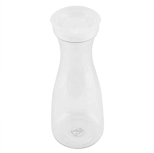 Botella de agua acrílica transparente para jugo de hielo, jarra de jugo frío con tapa para uso doméstico en la barra (1000 ml)