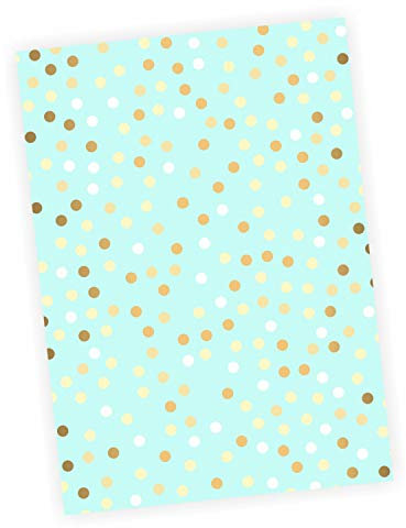 A4 Sammelmappe mint gold Punkte mit Magnetverschluss - Ordnungsmappe Schule Kindergarten