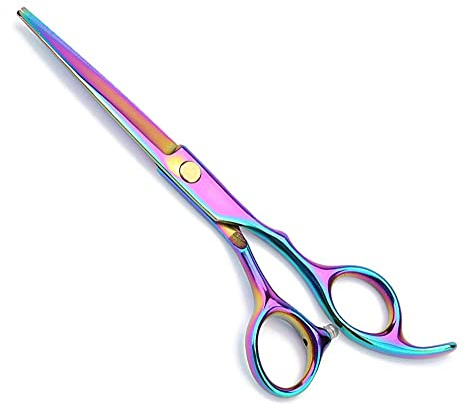 YWBL-WH Professionelle Hund Hundehaarschere Edelstahl Pflege Friseur Schere(Chromatic,Cutting Shear),