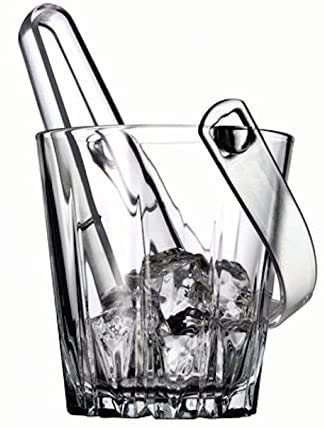 Clear Glass Ice Bucket with Tongs & Carry Handle (Karat)