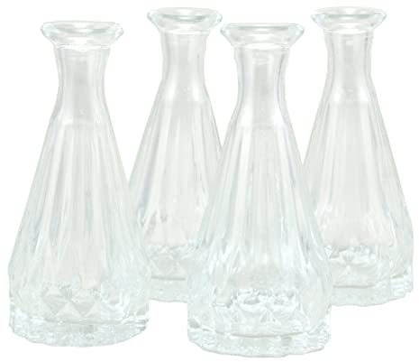 Simoutal Leere Glas-Diffusor-Flaschen, 60 ml, Schilfrohr-Diffusor, Duftölflaschen, 4 Stück (Weiß-01)