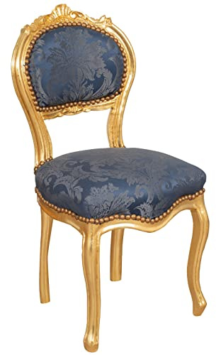 Biscottini Fauteuil Baroque 90x42x45 cm | Chaise Louis XVI | Fauteuil Salle à Manger | Meuble Baroque