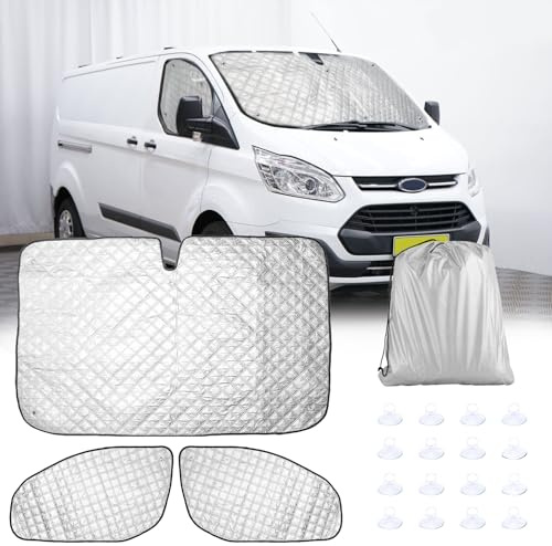 Thermomatte für F ord Transit Custom, 3Pcs Sonnenschutz Frontscheibe