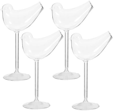 4 Stück Birdie-Weinglas Klare Tassen Aperitif-Gläser Trinkbecher Tiki-Gläser Für Cocktails Martini-Becher Klare Tassen Lustige Trinkgläser Cocktailgläser Party-Glaswaren